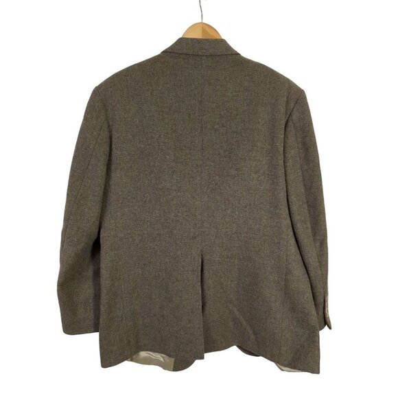 Lands End Sport Coat Blazer Jacket Mens 43R Brown Wool 2 Button - Picture 2 of 14